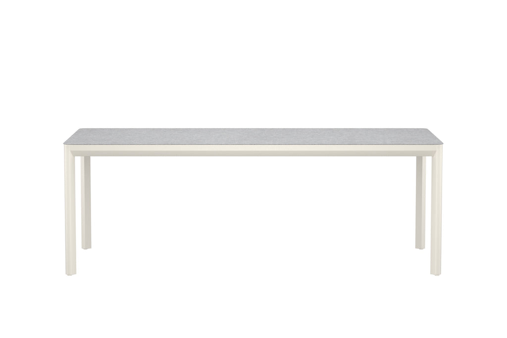 Lino rektangulärt matbord 220x100x74 cm beige aluminium och glaskeramik