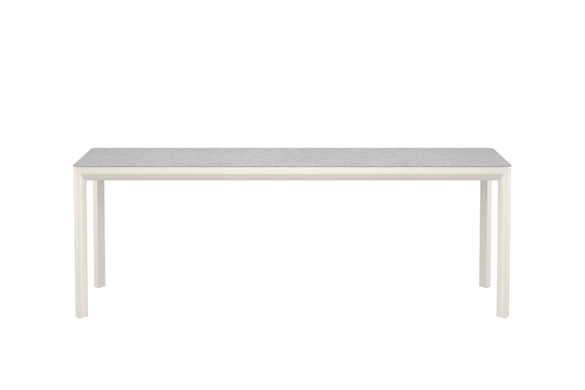 Lino rektangulärt matbord 220x100x74 cm beige aluminium och glaskeramik
