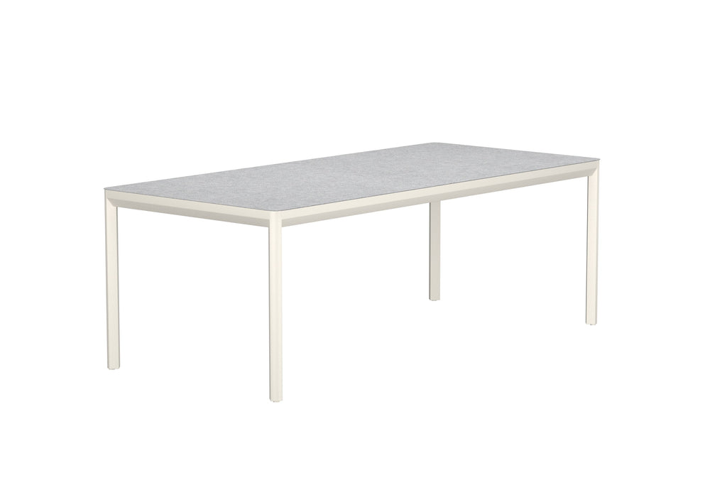 Lino rektangulärt matbord 220x100x74 cm beige aluminium och glaskeramik