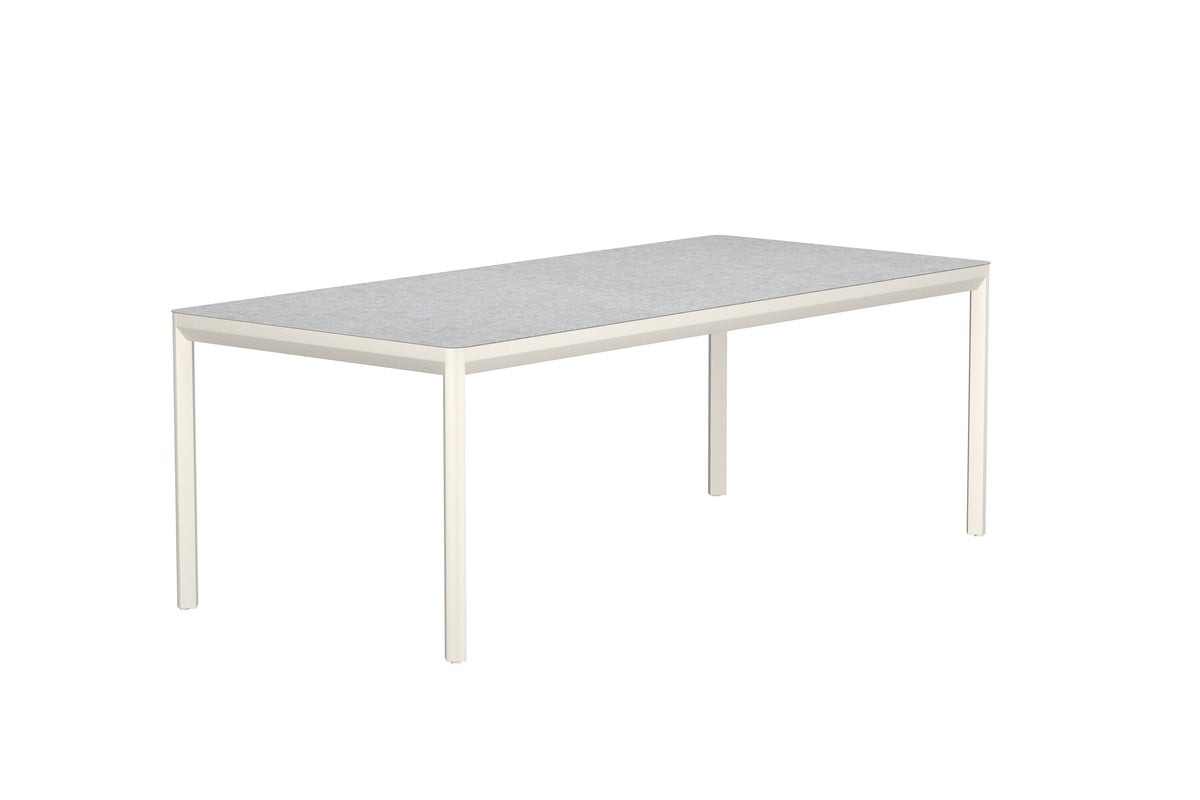 Lino rektangulärt matbord 220x100x74 cm beige aluminium och glaskeramik