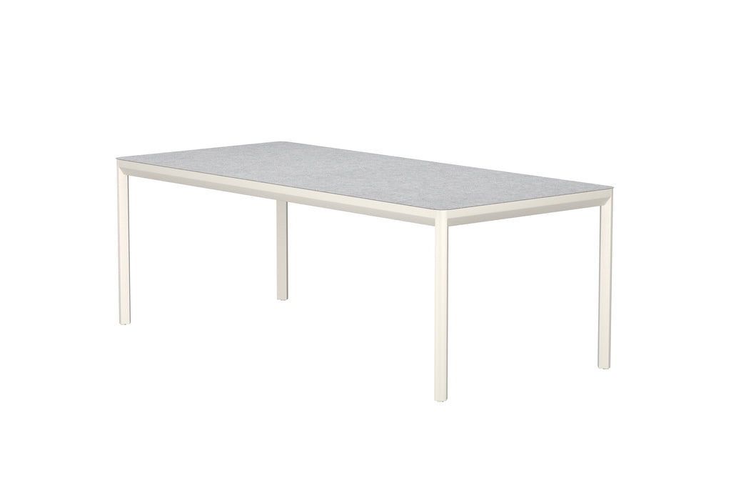 Lino rektangulärt matbord 220x100x74 cm beige aluminium och glaskeramik