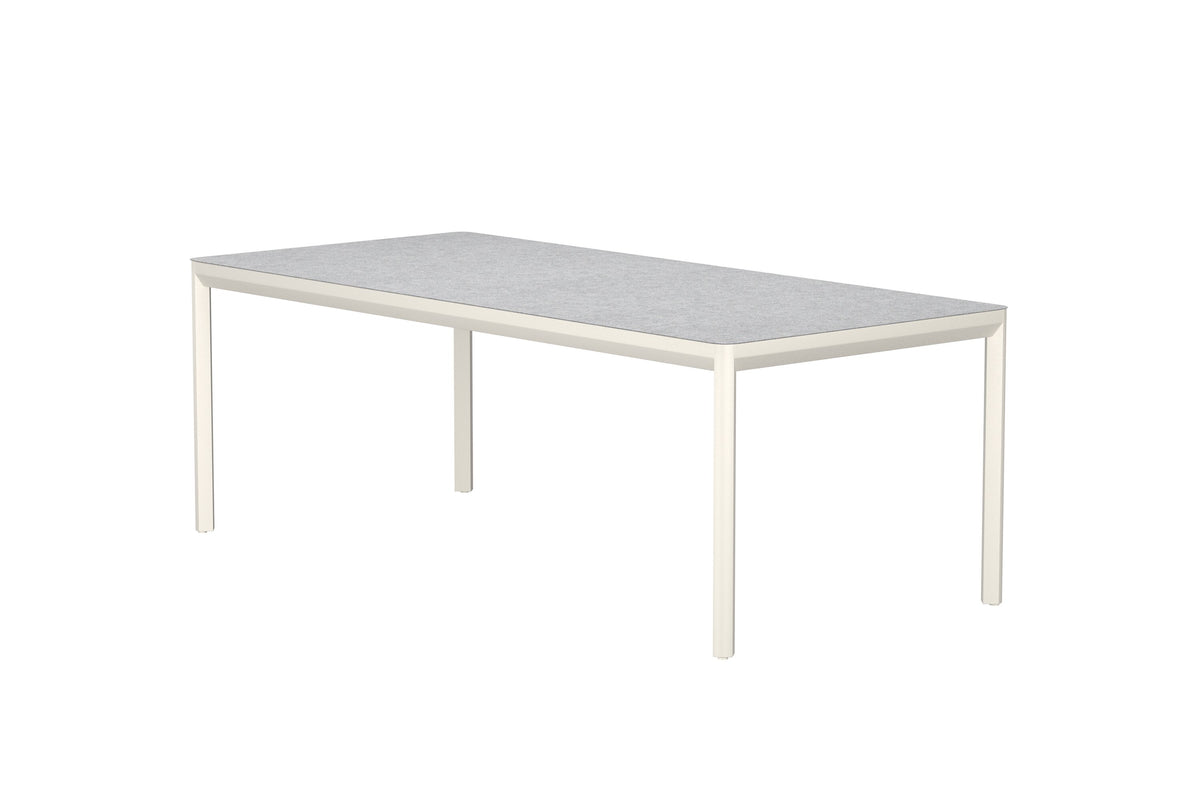 Lino rektangulärt matbord 220x100x74 cm beige aluminium och glaskeramik