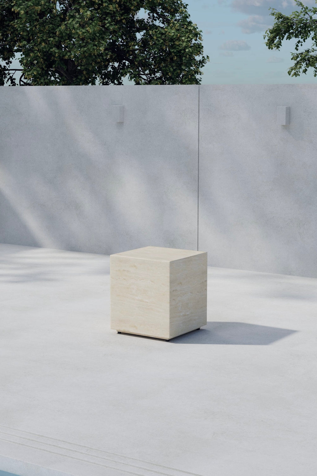 Lissabon sidobord 40x40x45 cm beige