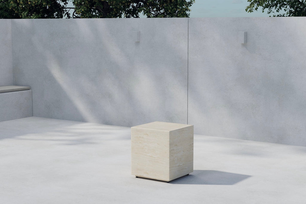 Lissabon sidobord 40x40x45 cm beige
