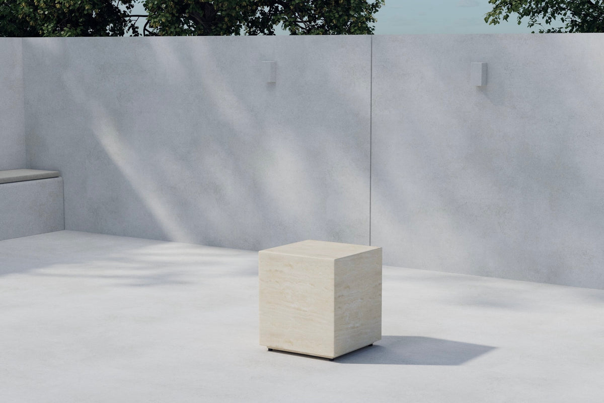 Lissabon sidobord 40x40x45 cm beige