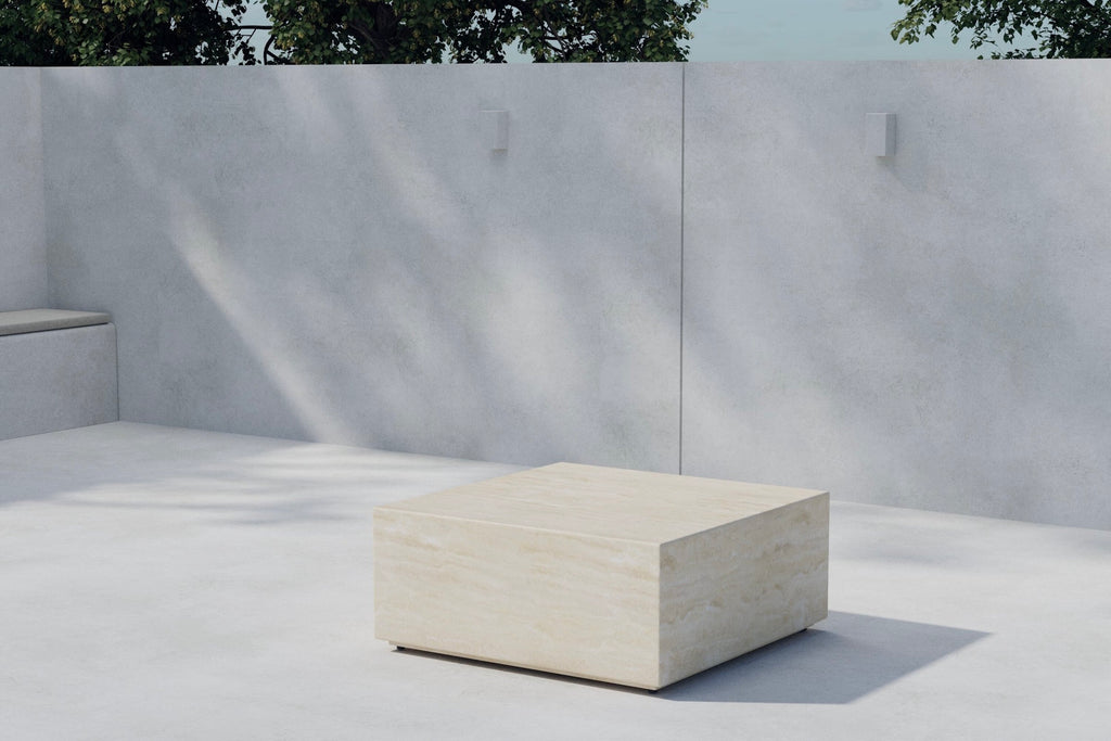 Lissabon sidobord 80x80x35 cm beige