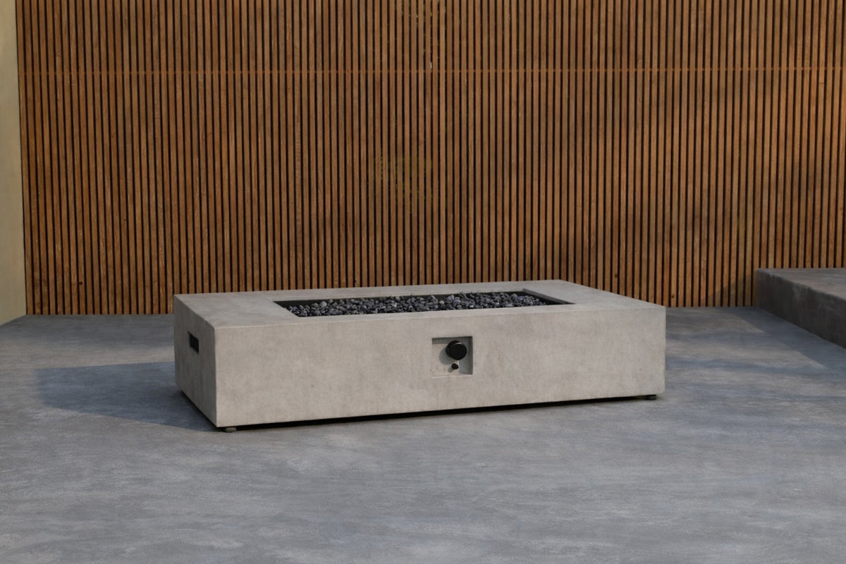 Kea rektangulär eldstad 137x69x31 cm grå