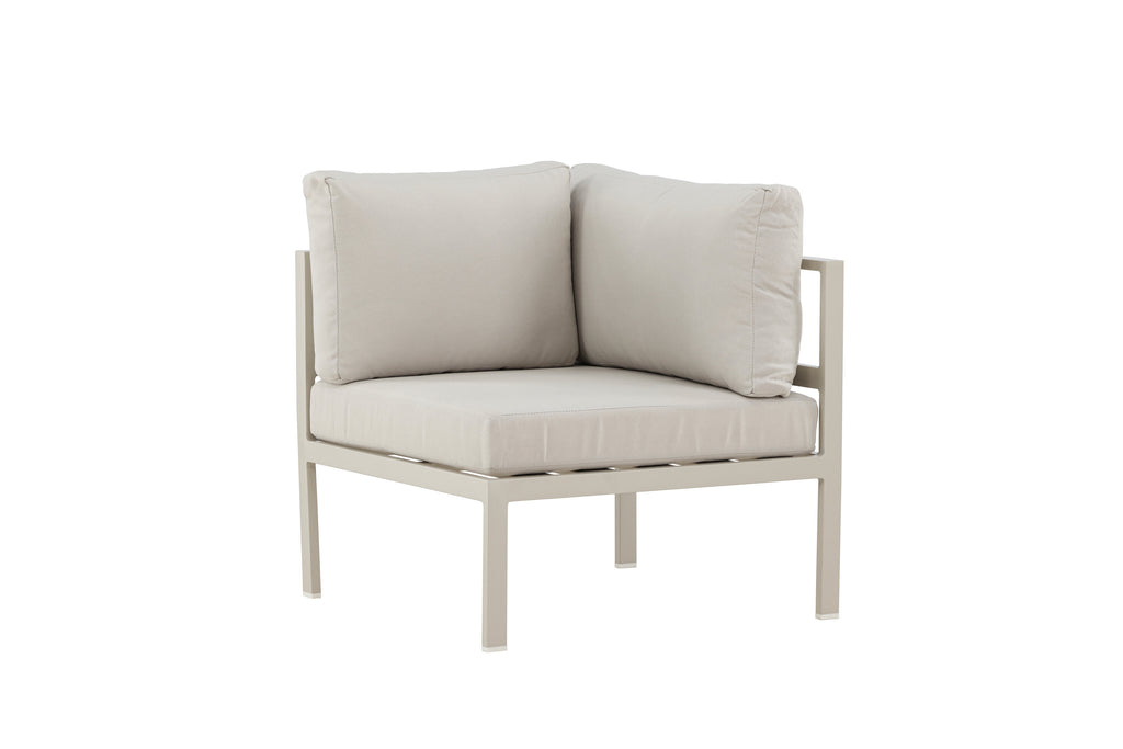 Copacabana hörnmodul beige med beige dynor