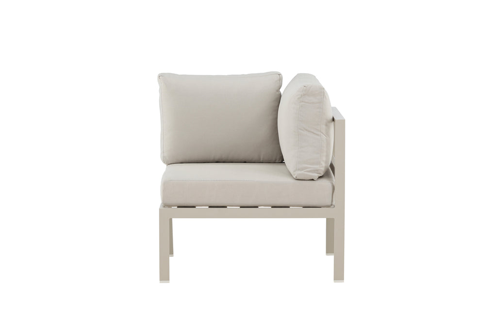 Copacabana hörnmodul beige med beige dynor