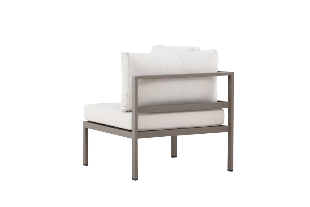 Copacabana hörnmodul brun med beige dynor