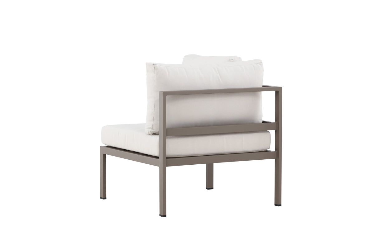 Copacabana hörnmodul brun med beige dynor