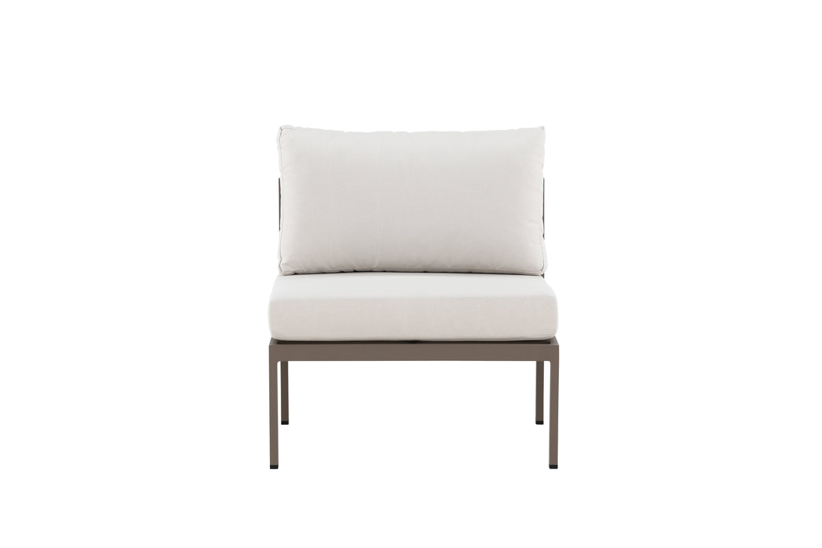 Copacabana mittmodul brun med beige dynor