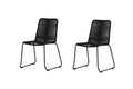 Lindos stapelbar matstol svart aluminium/svarta rep