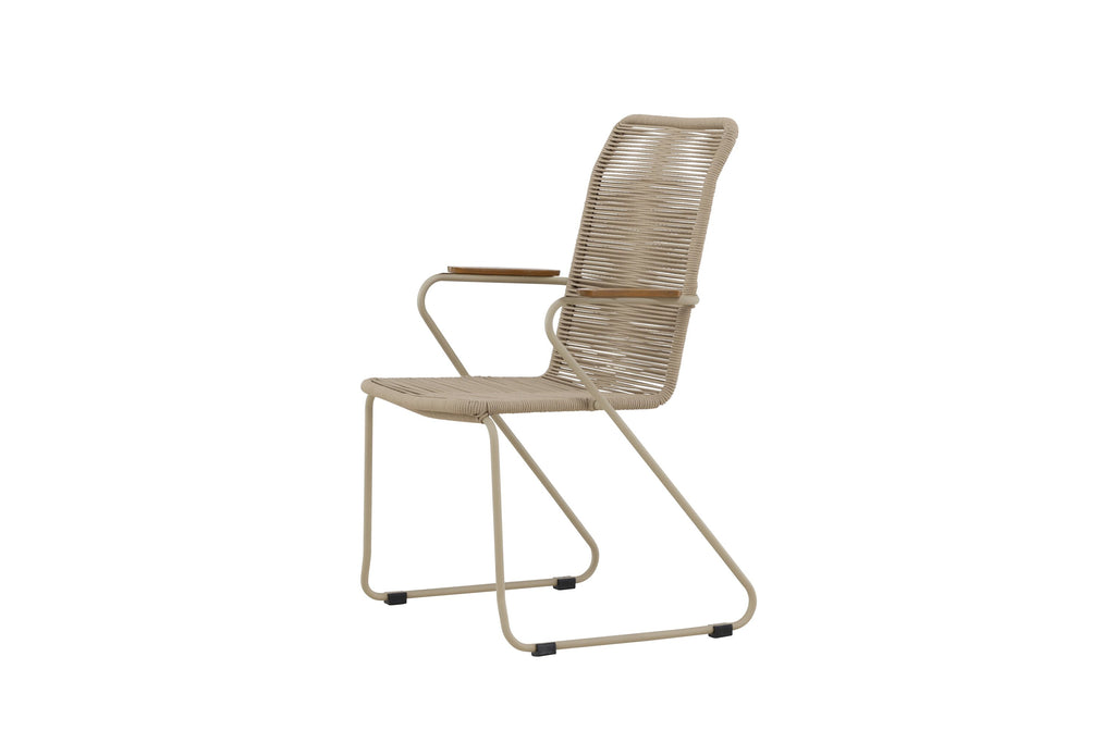 Bois matstol beige med beige rep
