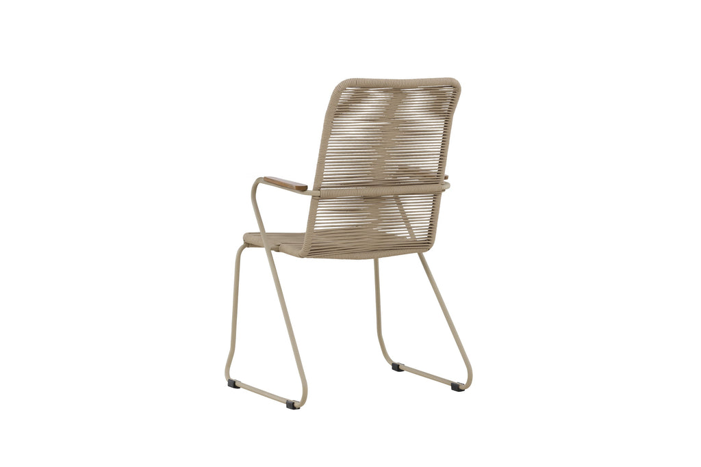 Bois matstol beige med beige rep