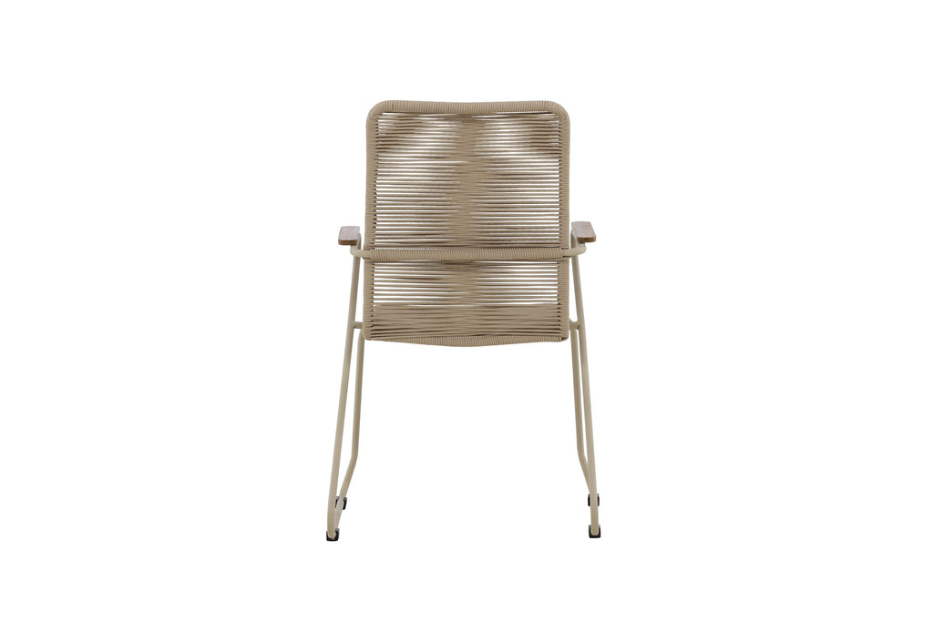 Bois matstol beige med beige rep