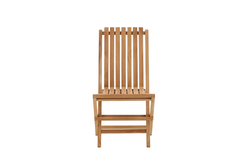 Ghana hopfällbar matstol i naturfärgad teak