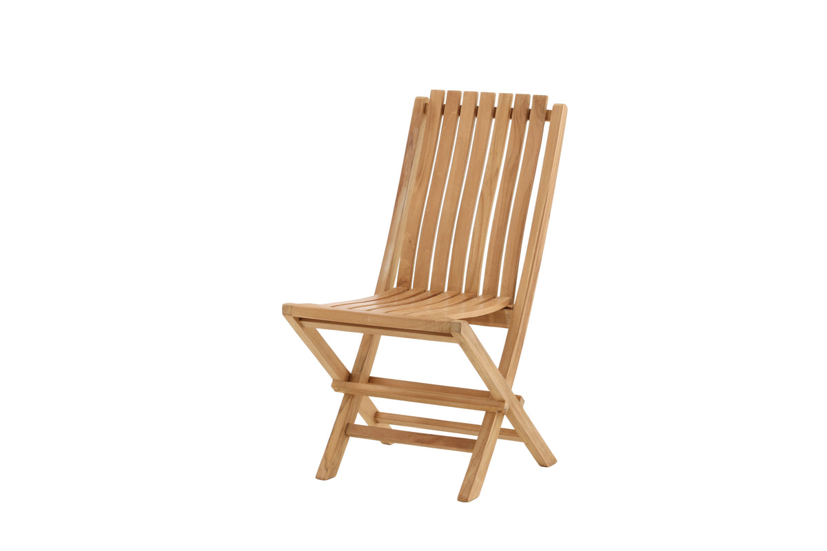 Ghana hopfällbar matstol i naturfärgad teak