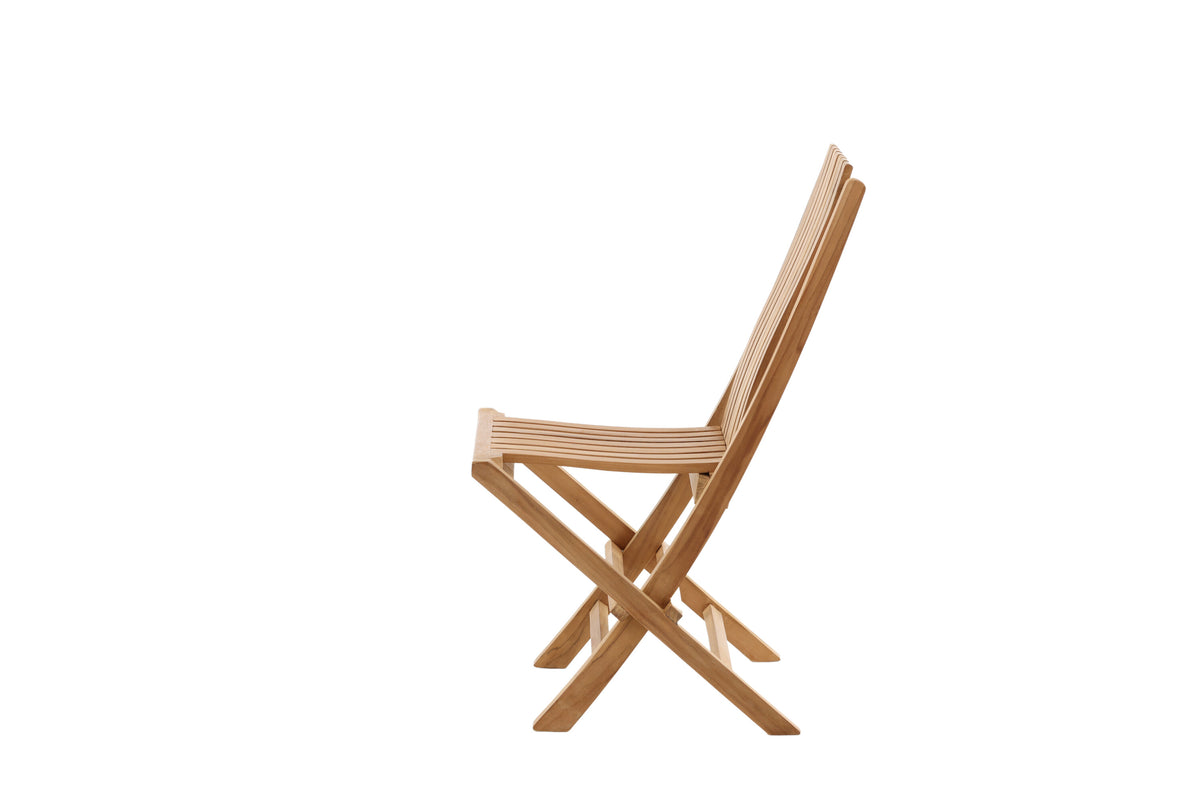 Ghana hopfällbar matstol i naturfärgad teak