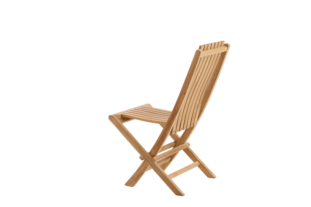 Ghana hopfällbar matstol i naturfärgad teak