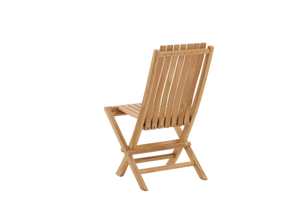 Ghana hopfällbar matstol i naturfärgad teak