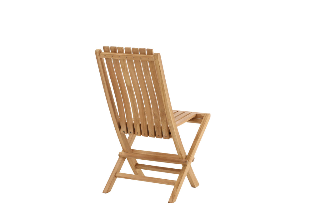 Ghana hopfällbar matstol i naturfärgad teak