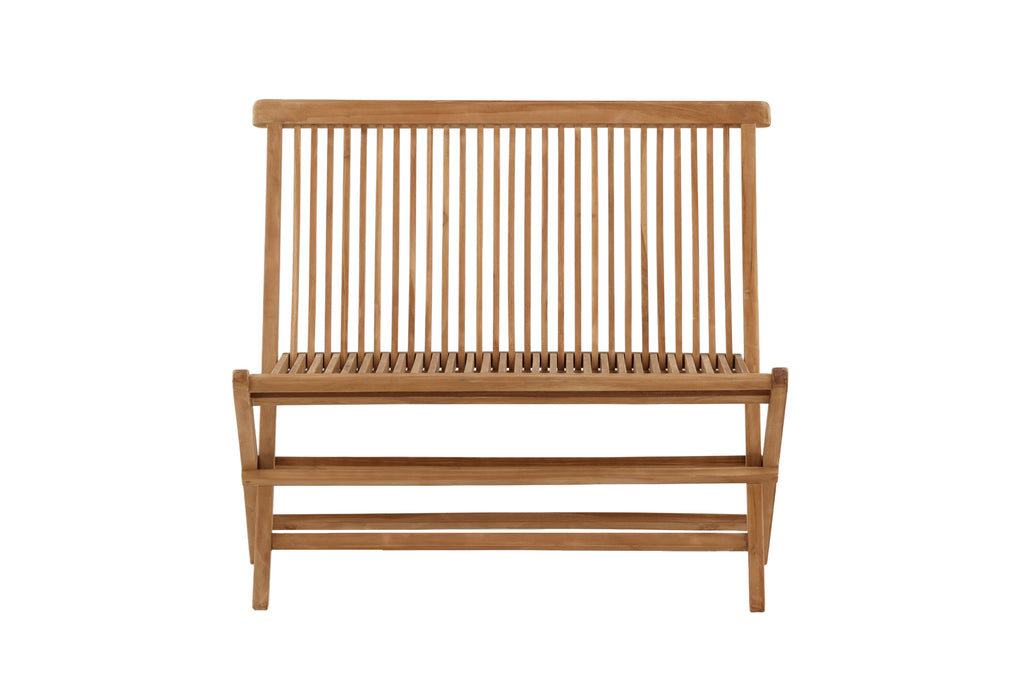 Ghana hopfällbar bänk i naturfärgad teak