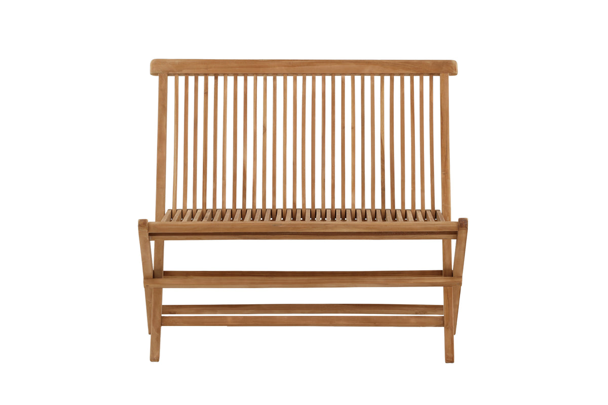 Ghana hopfällbar bänk i naturfärgad teak