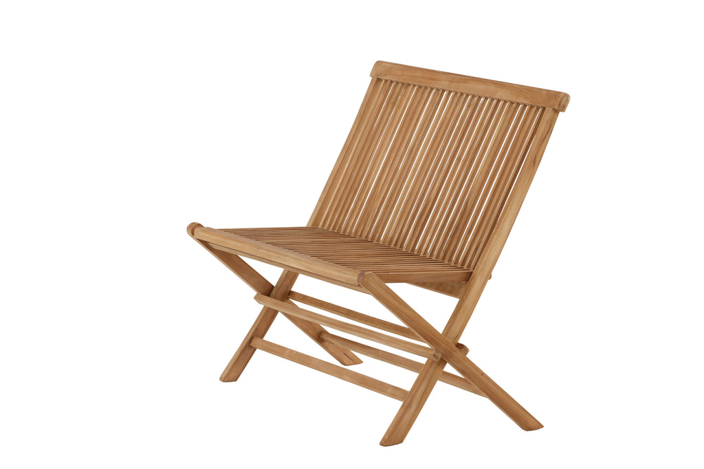 Ghana hopfällbar bänk i naturfärgad teak