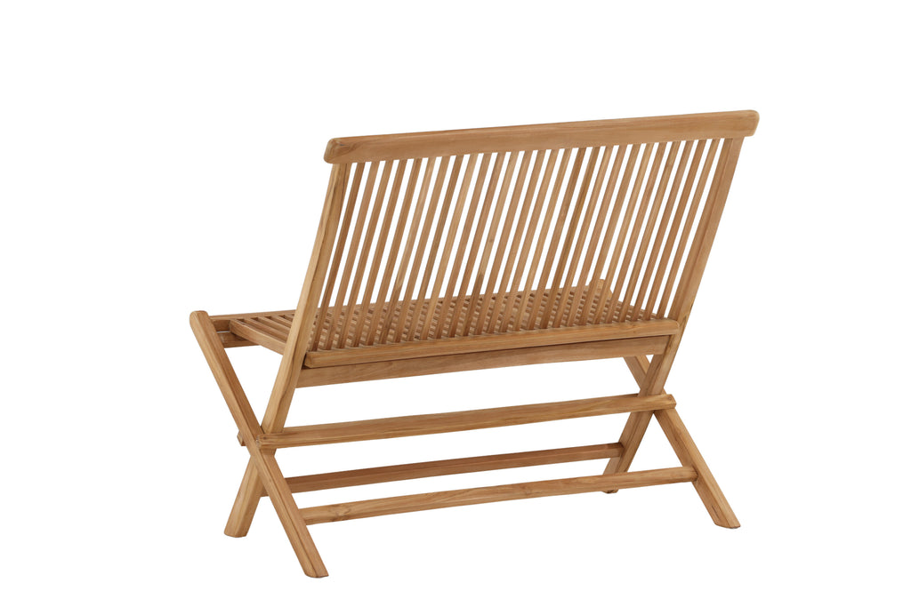 Ghana hopfällbar bänk i naturfärgad teak