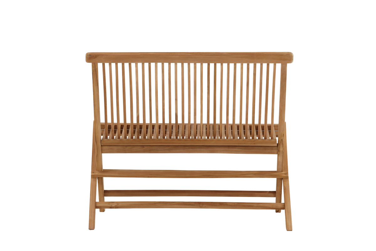 Ghana hopfällbar bänk i naturfärgad teak