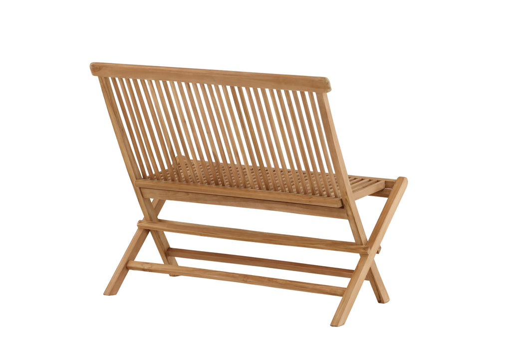 Ghana hopfällbar bänk i naturfärgad teak