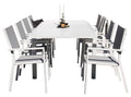 Marbella matgrupp med Copacabana karmstolar 160/240x100x75 cm vit