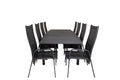 Marbella matgrupp med Copacabana stolar 160/240x100x75 cm svart