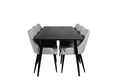 Dipp/Plaza matgrupp 180x90 cm svart faner