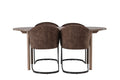 Andy matgrupp med 4 Evening-stolar 180x75 cm natur/mattbrun