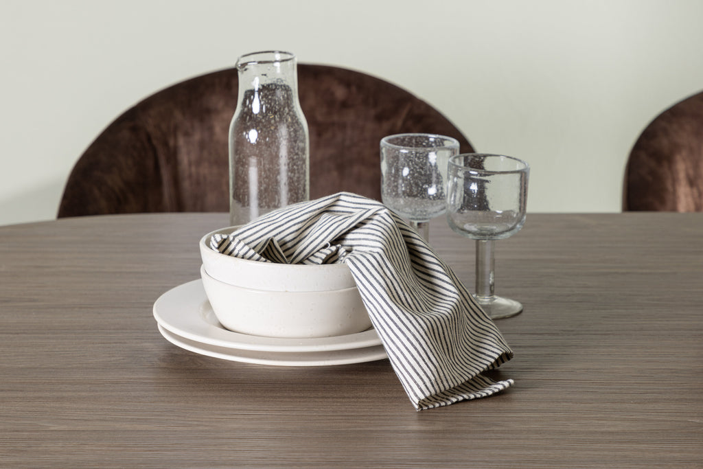 Andy matgrupp med 4 Evening-stolar 180x75 cm natur/mattbrun