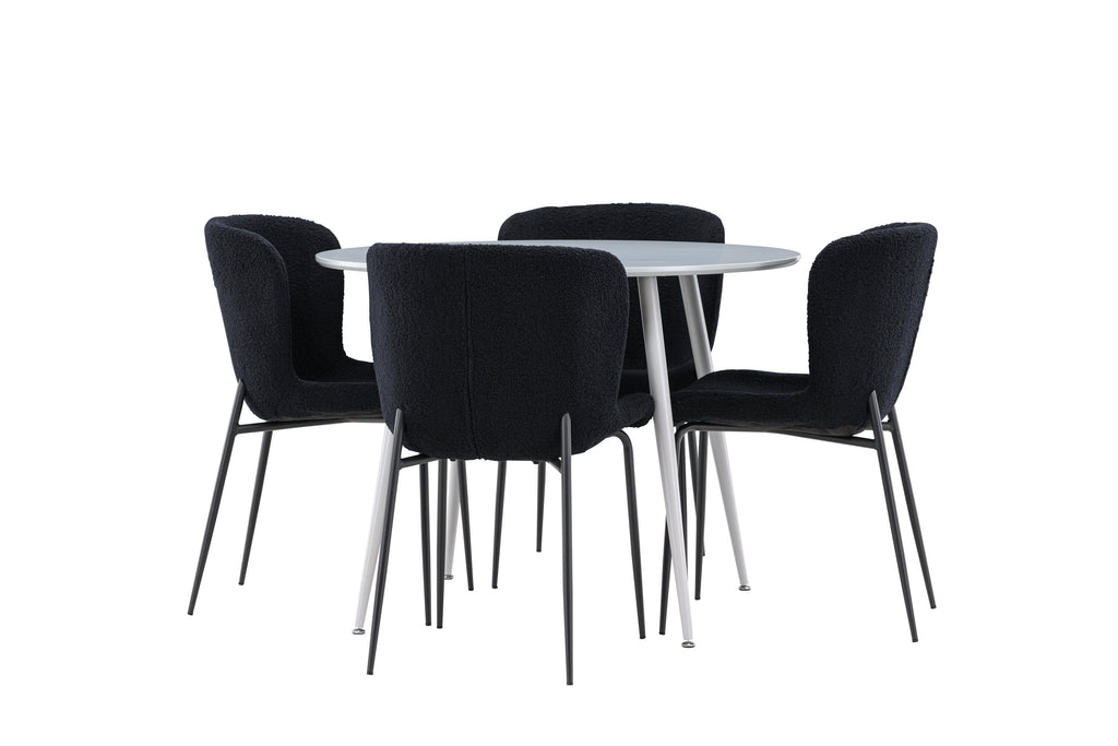 Plaza matgrupp med Modesto matstolar