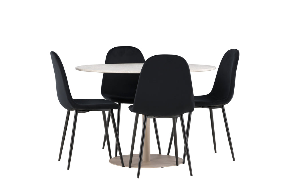 Lycke matgrupp med Polar-stolar i sammet