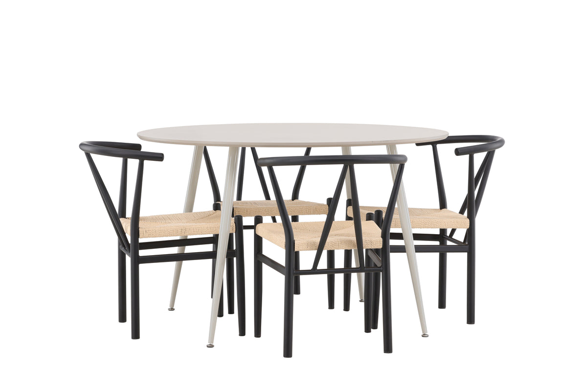 Plaza matbord i MDF med Alfons matstolar