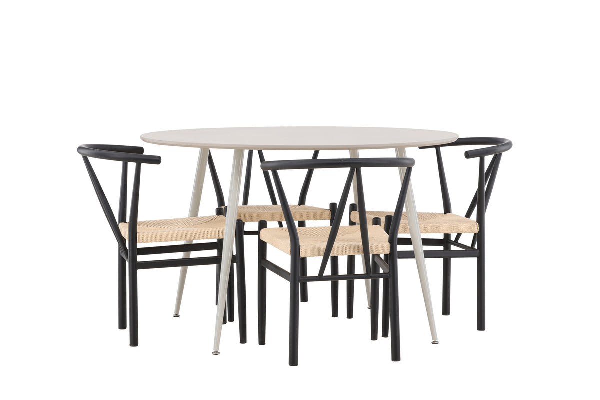 Plaza matbord i MDF med Alfons matstolar