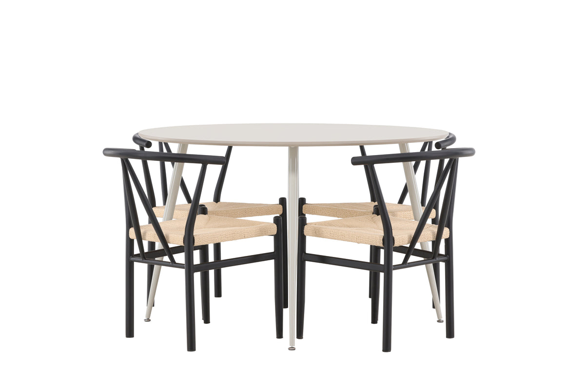 Plaza matbord i MDF med Alfons matstolar