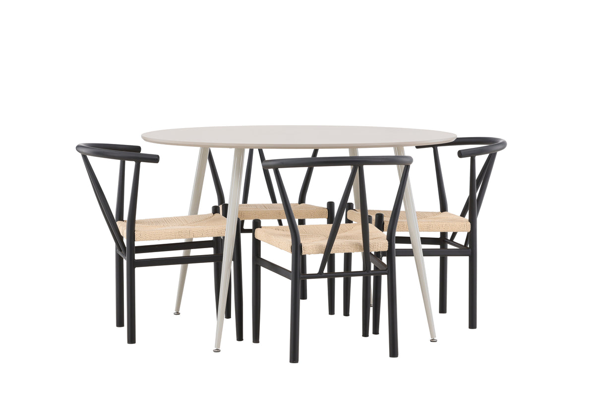 Plaza matbord i MDF med Alfons matstolar
