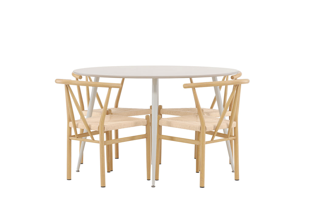Plaza matbord i MDF med Alfons matstolar
