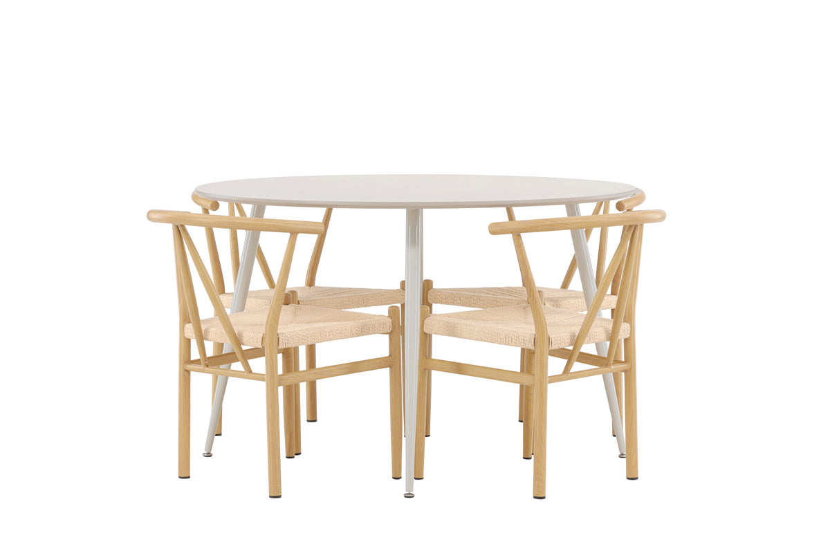 Plaza matbord i MDF med Alfons matstolar