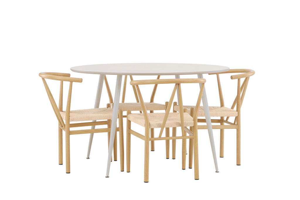 Plaza matbord i MDF med Alfons matstolar