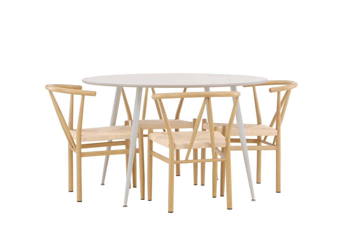 Plaza matbord i MDF med Alfons matstolar