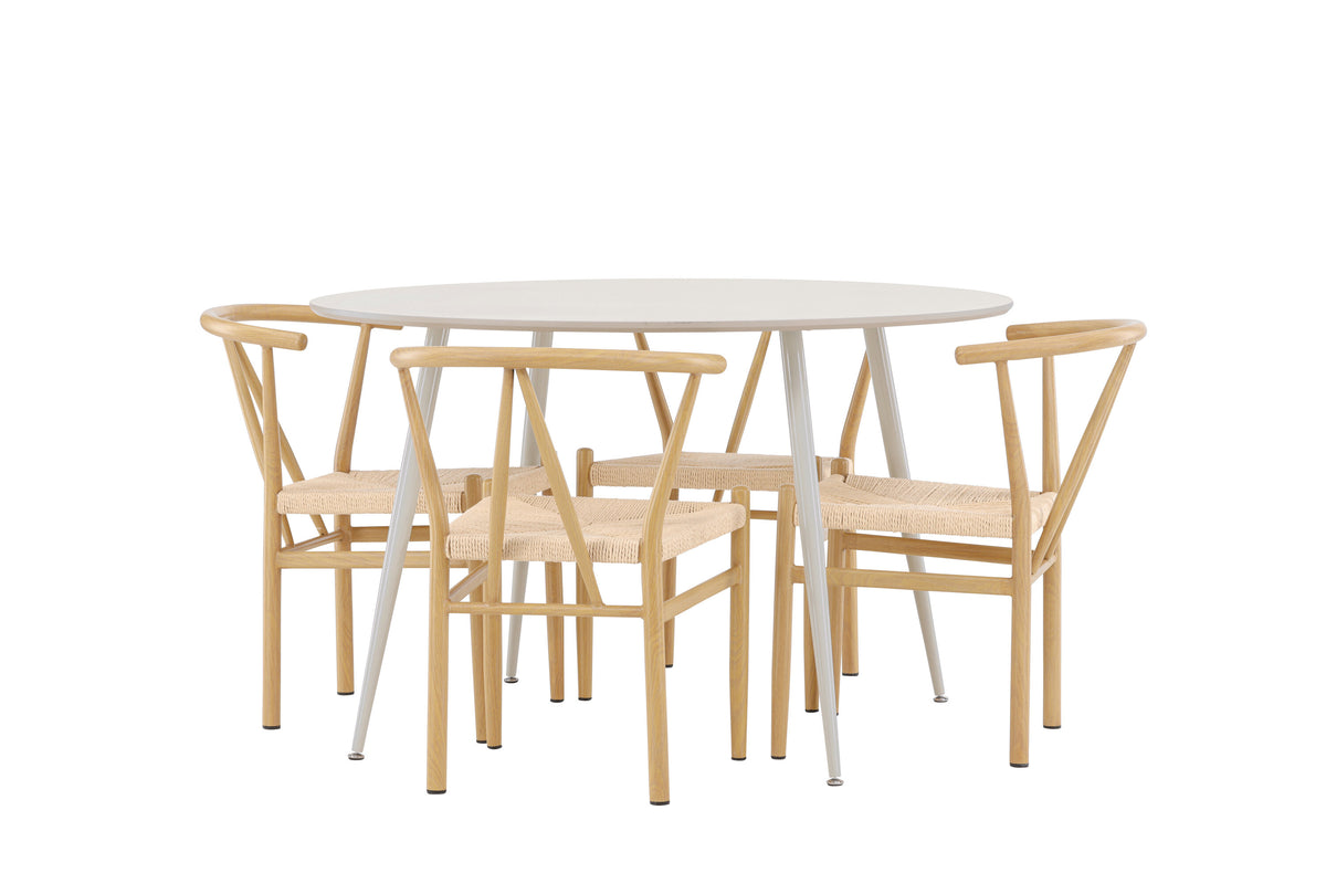 Plaza matbord i MDF med Alfons matstolar