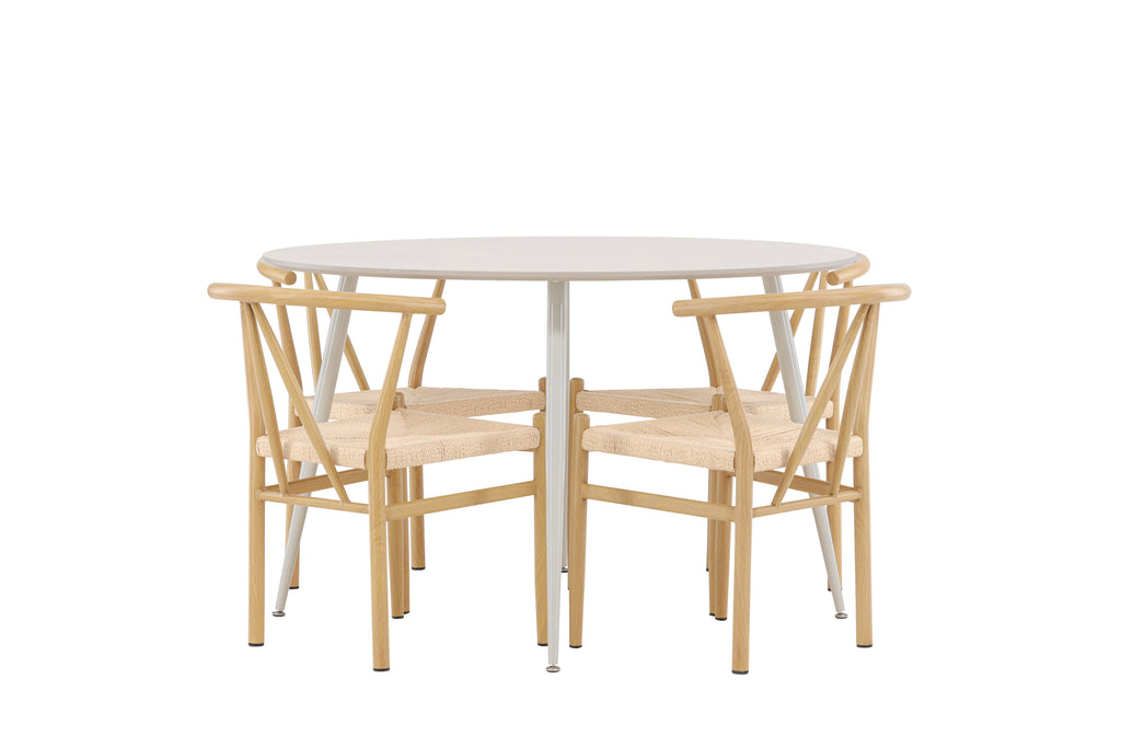 Plaza matbord i MDF med Alfons matstolar