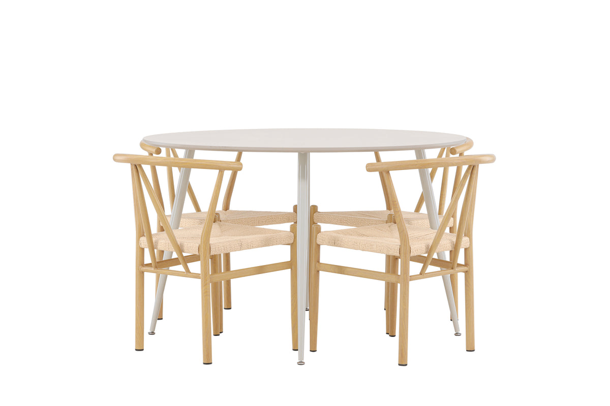 Plaza matbord i MDF med Alfons matstolar